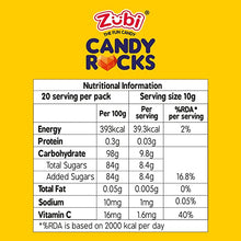Load image into Gallery viewer, Zubi Candy Fruit Medley Candy Rocks | Hard Candies | Assorted Flavors | Enriched with Vitamin C | 100g