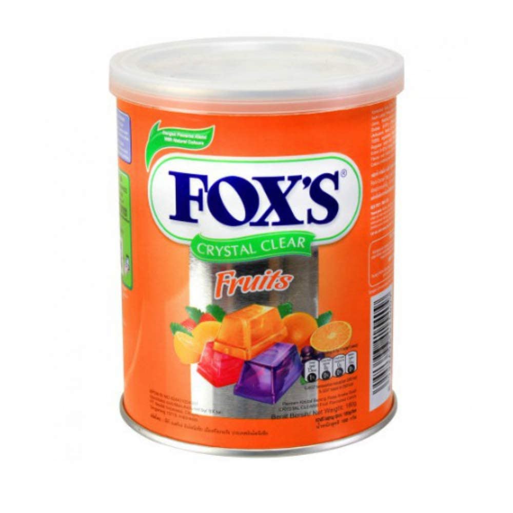 Fox's Crystal Clear Fruits Imported, 180gms (Tin Pack)