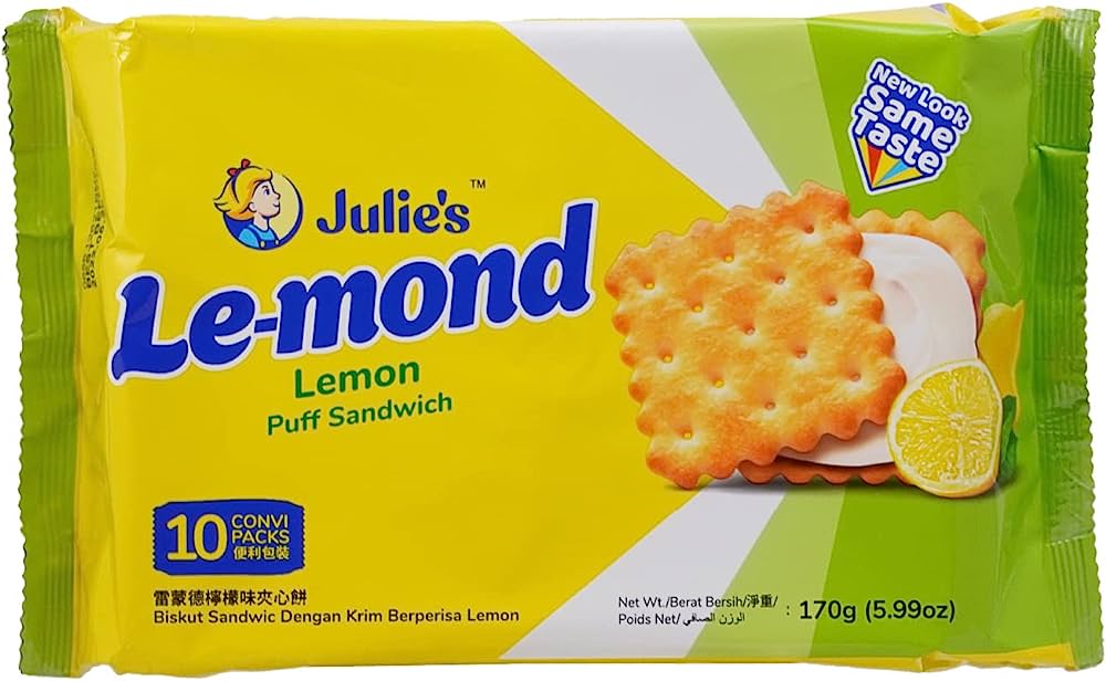 Julie's Le-mond Lemon Puff Sandwich, 170gm (Pack)