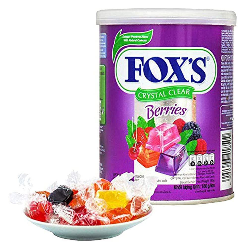 Fox's Crystal Clear Mix Berries Candy, 6.35 oz / 180 g