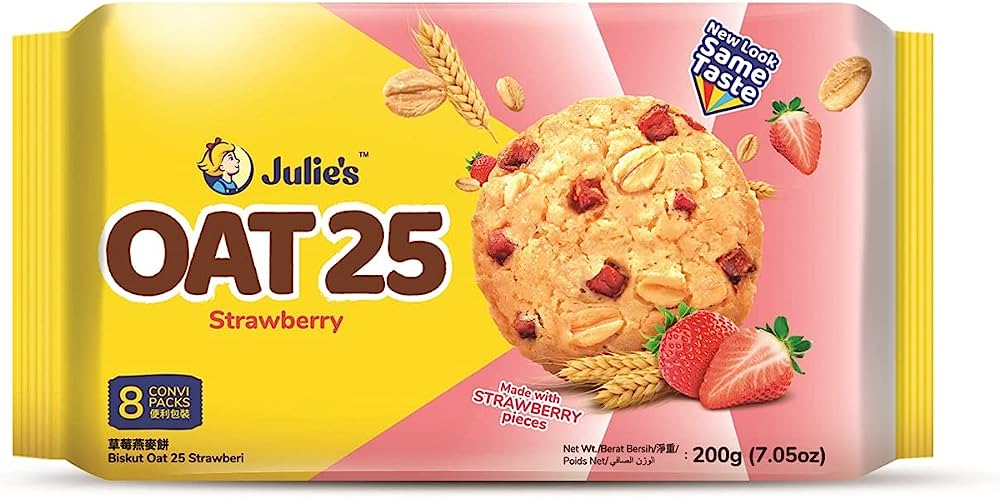 Julie's OAT 25 Strawberry Cookies, 200g (Pack)