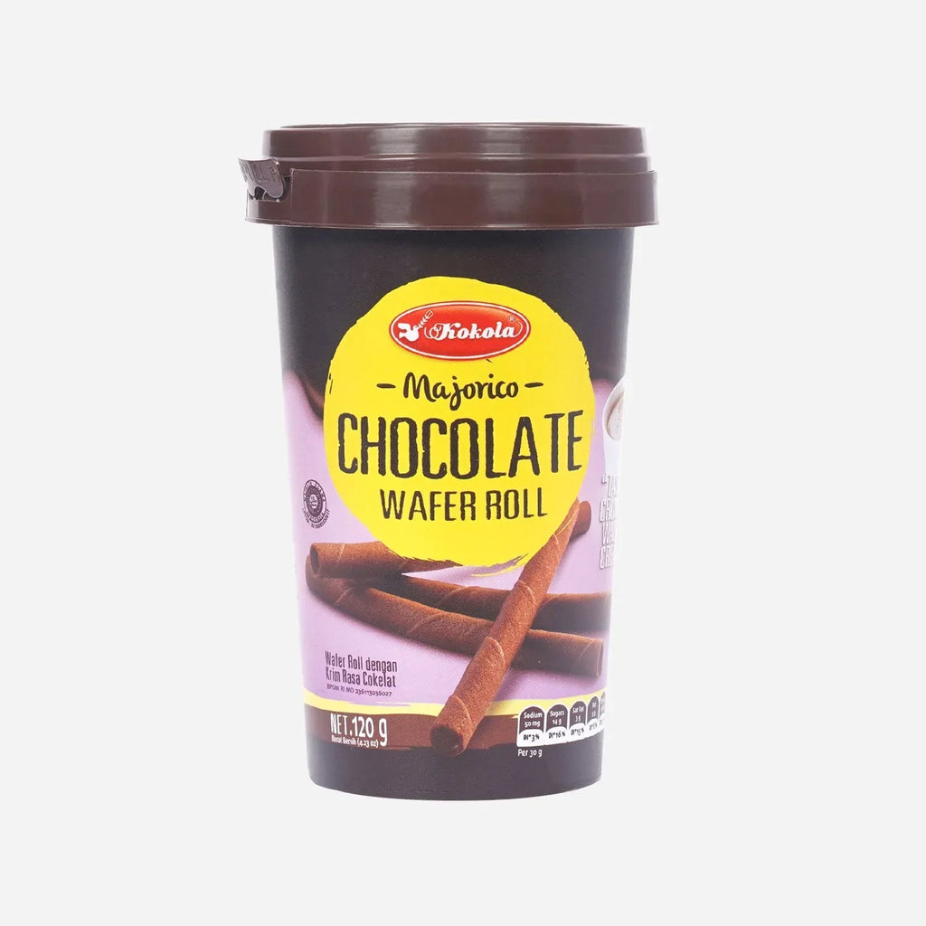 Kokola Majorico Wafer Roll - Cappuccino,  Container