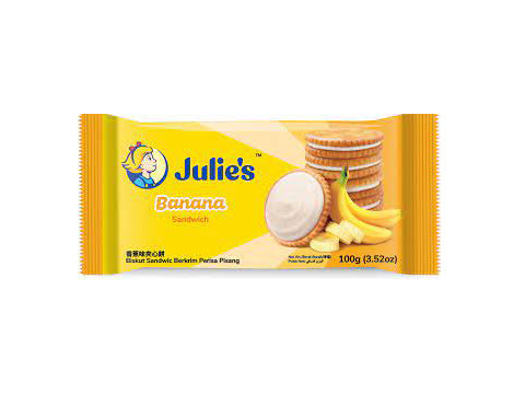 Julie's Banana Sandwich Biscuits, 100g (Pack)