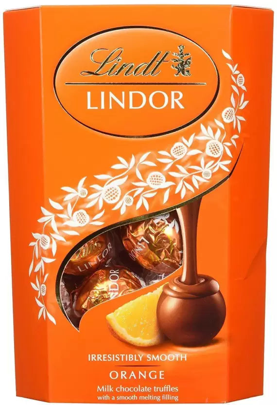 LINDT Lindor Orange Chocolate Truffles, 200g Truffles  (200 g)