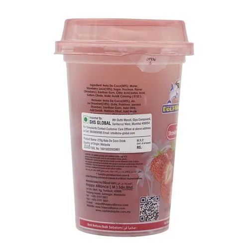 Dolphin Juice Drink With Nata De Coco - Strawberry, 270g