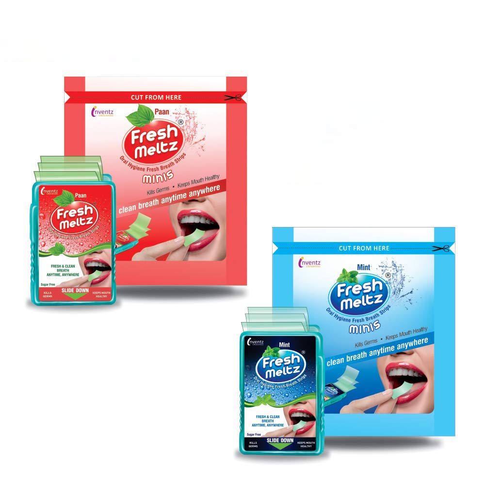 FRESH MELTZ Oral Hygiene Mouth Freshener Sugar Free Paan Flavoured Breath Strips.