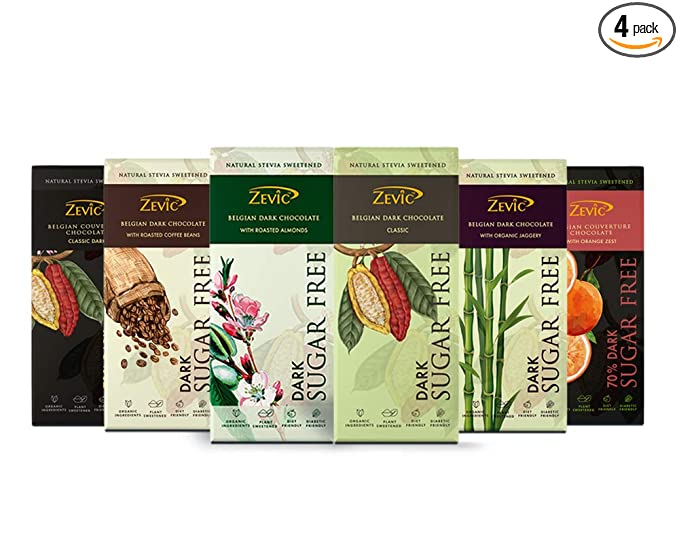 Zevic 70% Dark Chocolate Belgian Cocoa (Sugar Free), 40g