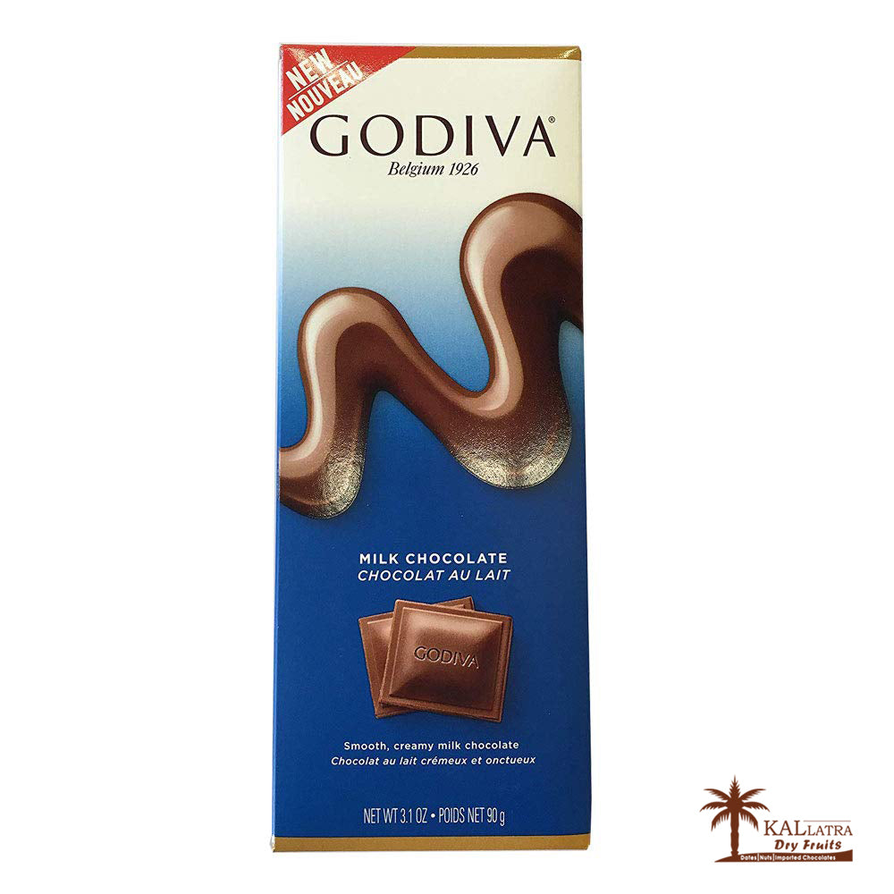 Godiva Belgian Milk Chocolate, 90gms (Pack of 1)
