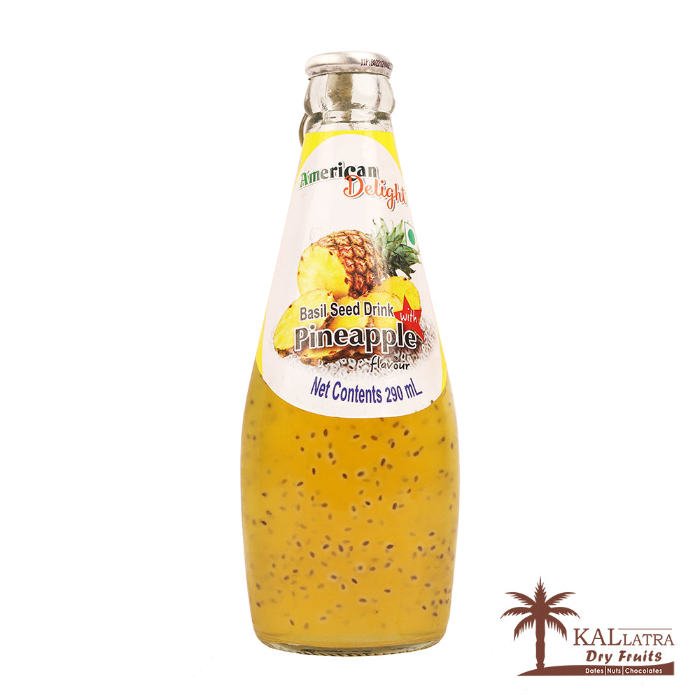 American Delight Basil Seed Drink Pineapple, 290ml (Bottle)